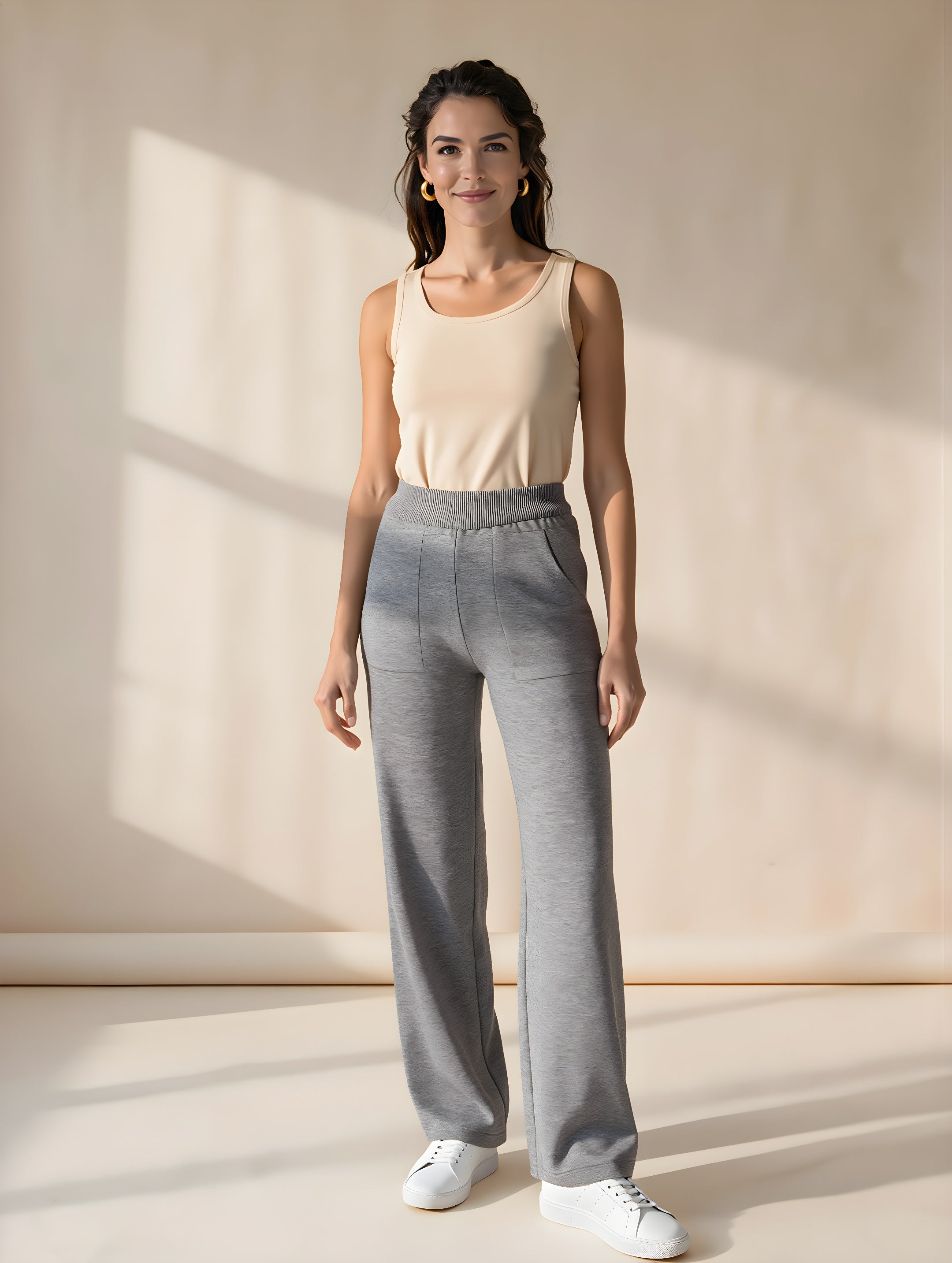 #color_Grigio Pantalone Incastri vista frontale
