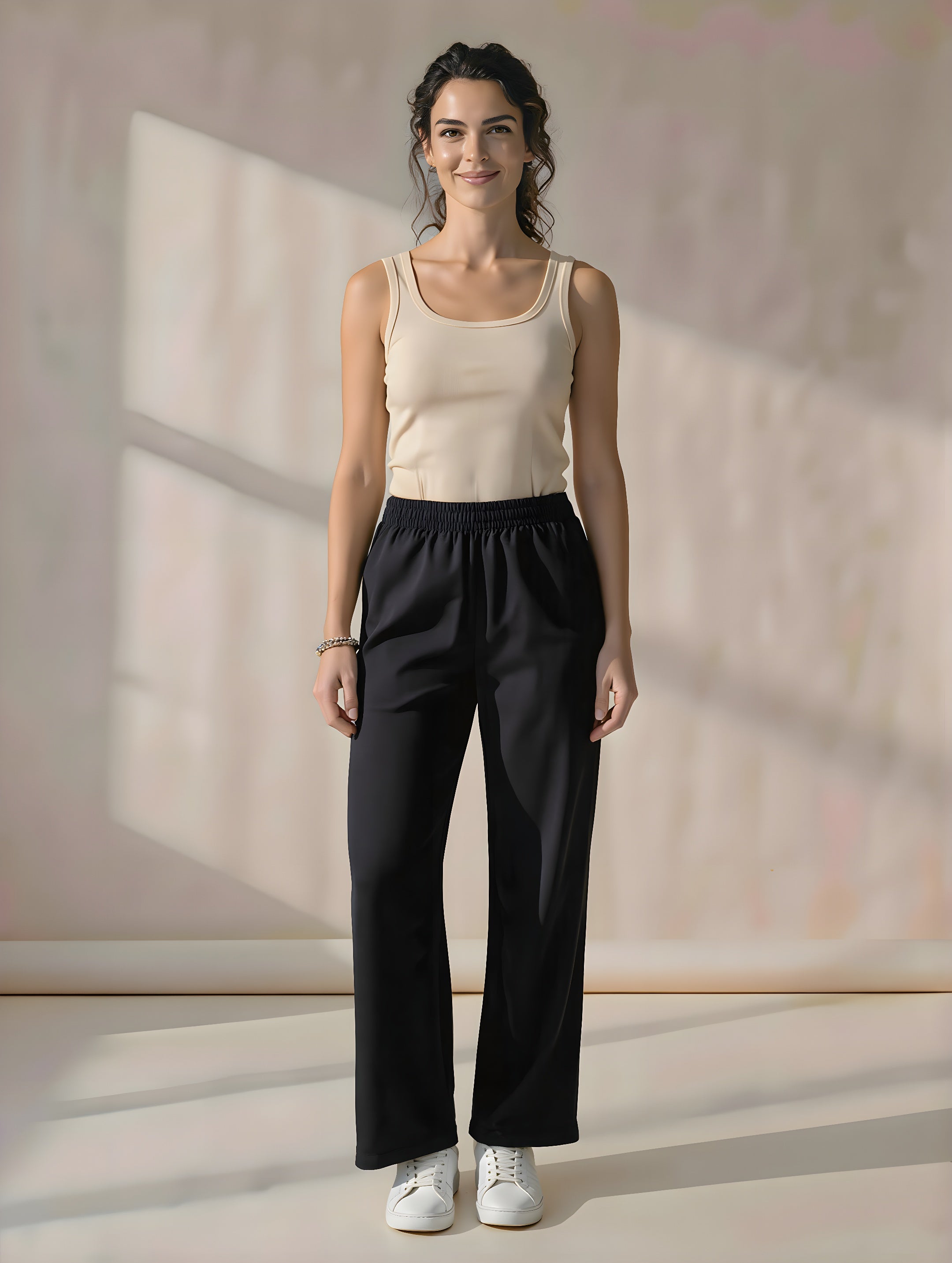 #color_Nero Pantalone Incastri vista frontale