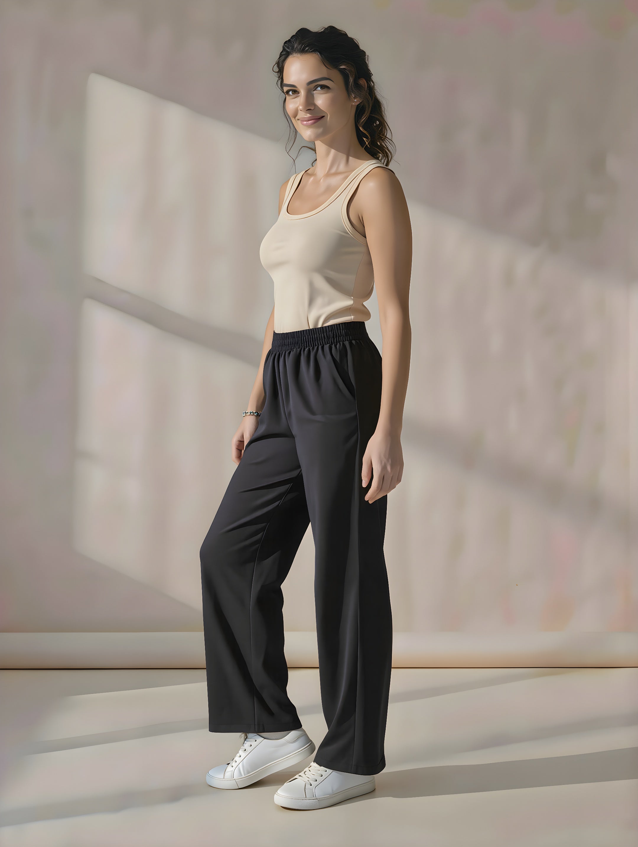 #color_Nero Pantalone Incastri vista laterale